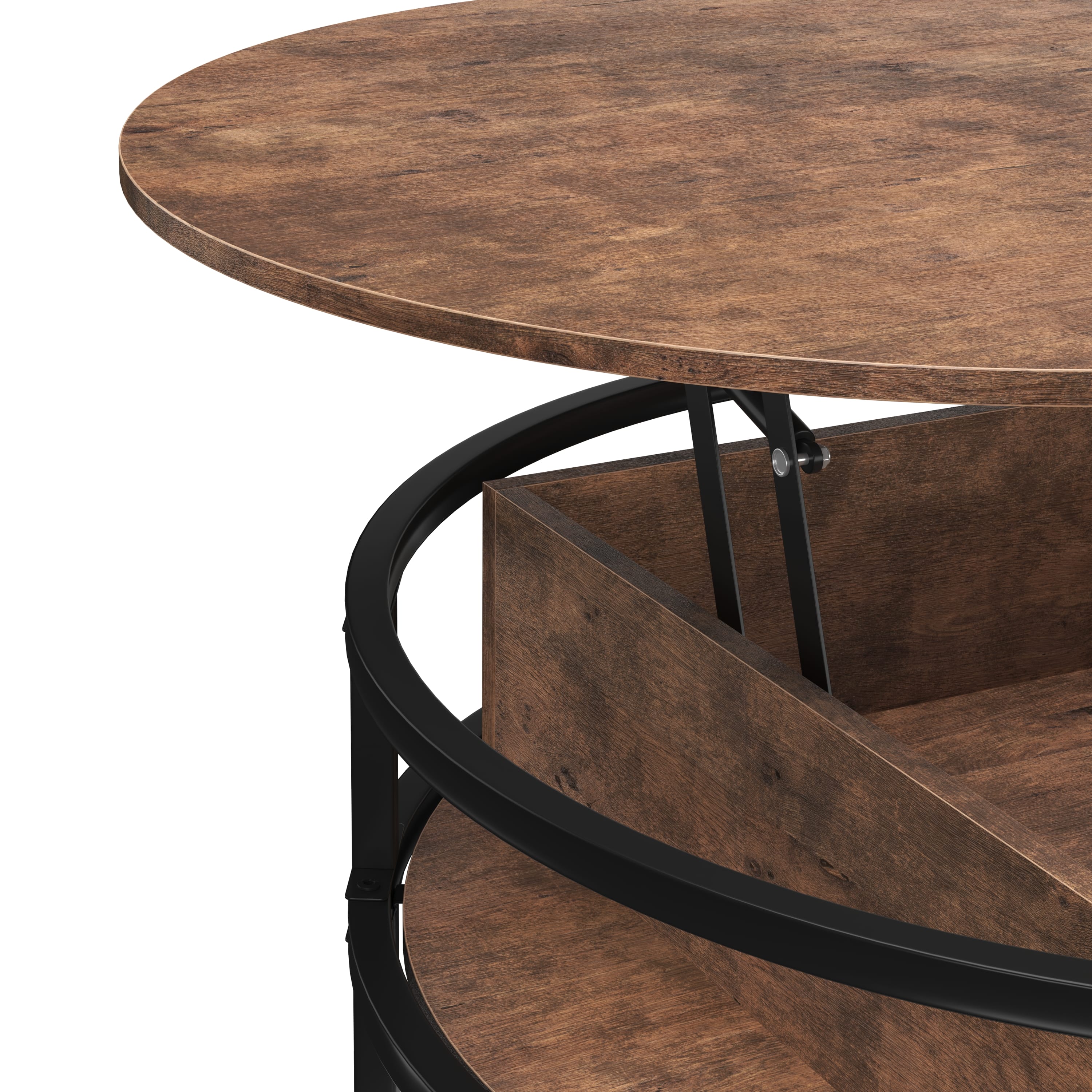 Beistelltisch Vintage BONITA höhenverstellbar rund 80 cm