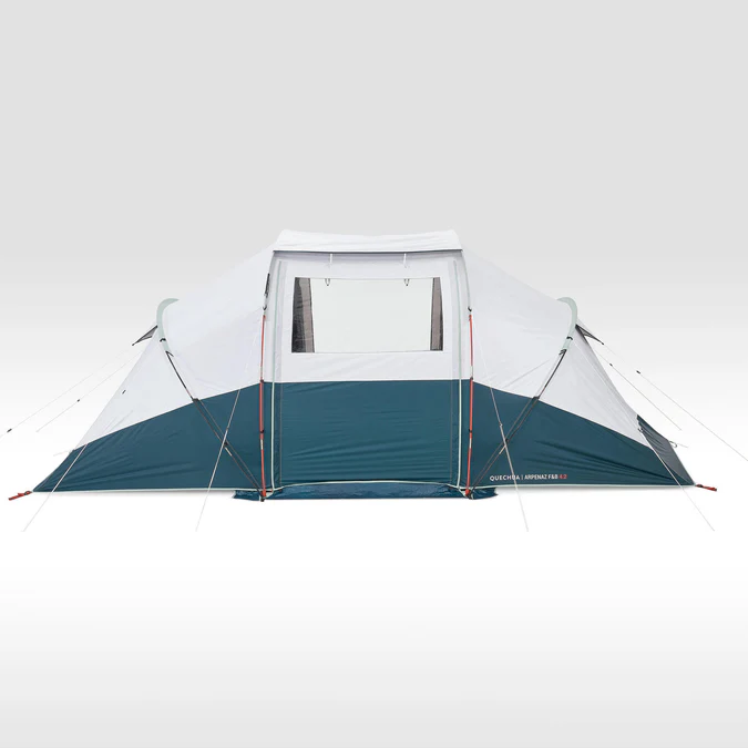 Decathlon Quechua - Barraca de Camping Familiar Impermeável Quechua Arpenaz Fresh & Black para 4 Pessoas com 2 Quartos