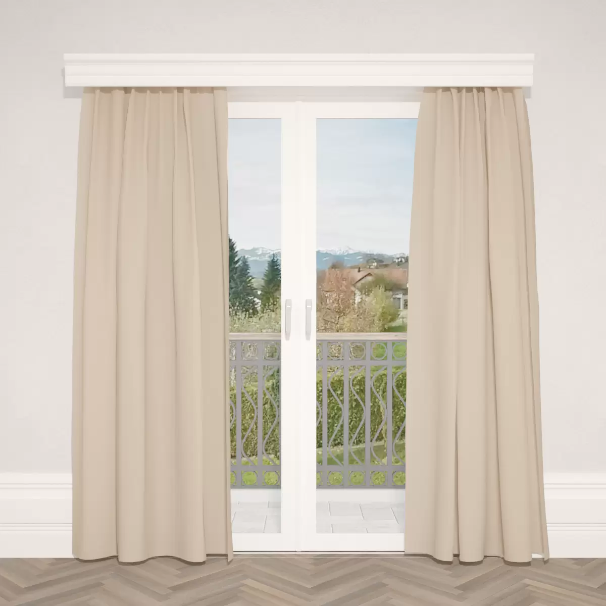 Verdunkelungsvorhang Sunout Linenlook Beige