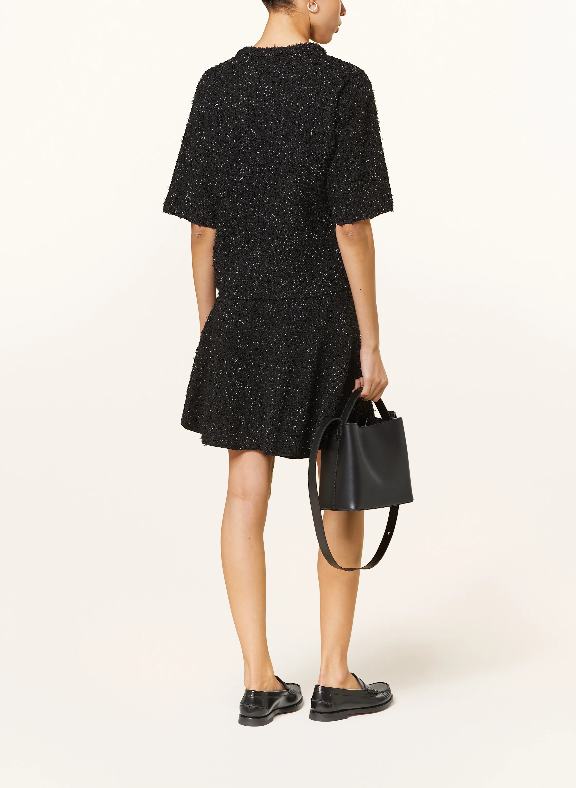 FABIANA FILIPPI Strickshirt mit Pailletten und Glitzergarn