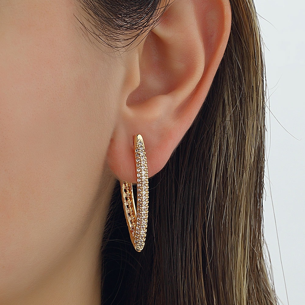 Boucles d'oreilles - Laiton plaqué or