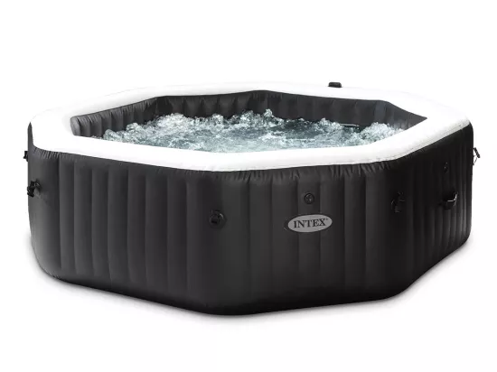 Kit spa gonflable Intex PureSpa Carbone octogonal Bulles et Jets 6 places + Kit d'entretien