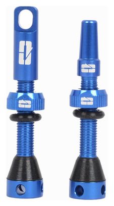 Paire de Valves Tubeless Progress PG-719 Presta 40mm Bleu