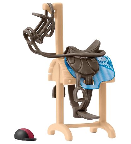 Schleich Horse Club - 10 cm - Sattelständer m. Sattel & Zaumzeug
