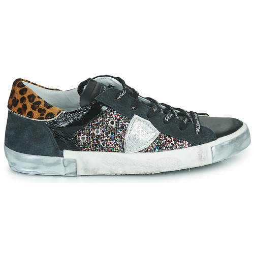 Philippe Model - PARISX LOW WOMAN Negro / Glitter / Leopardo