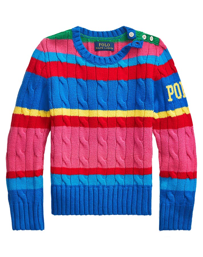 Strickpullover STRIPE TOPS in pink/multi