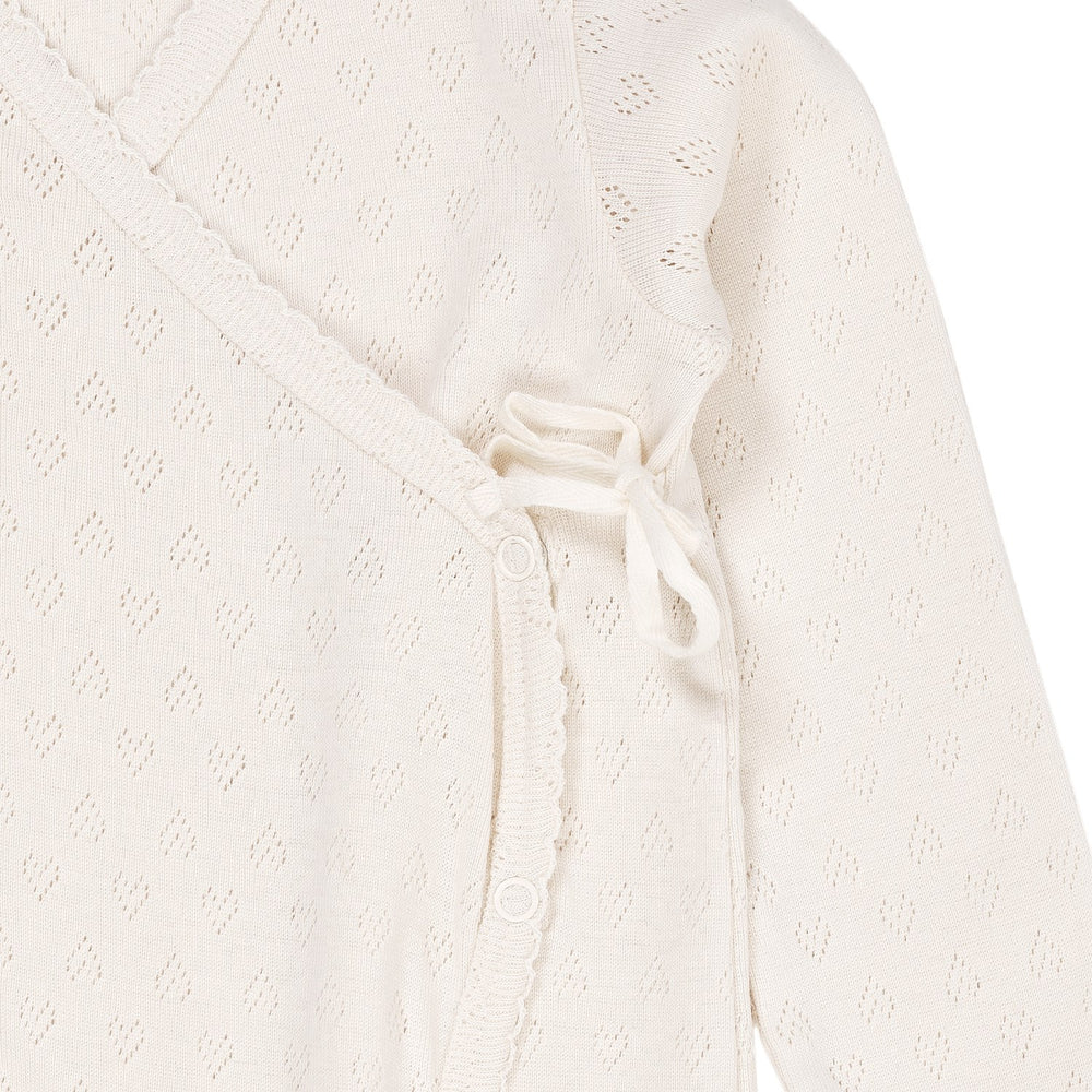 Køb COPENHAGEN COLORS Cream Pointelle Cross-Over Heldragt