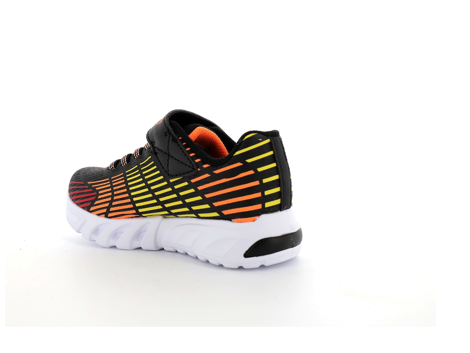 Skechers-FLEX GLOW ELITE Synthétique Noir Orange