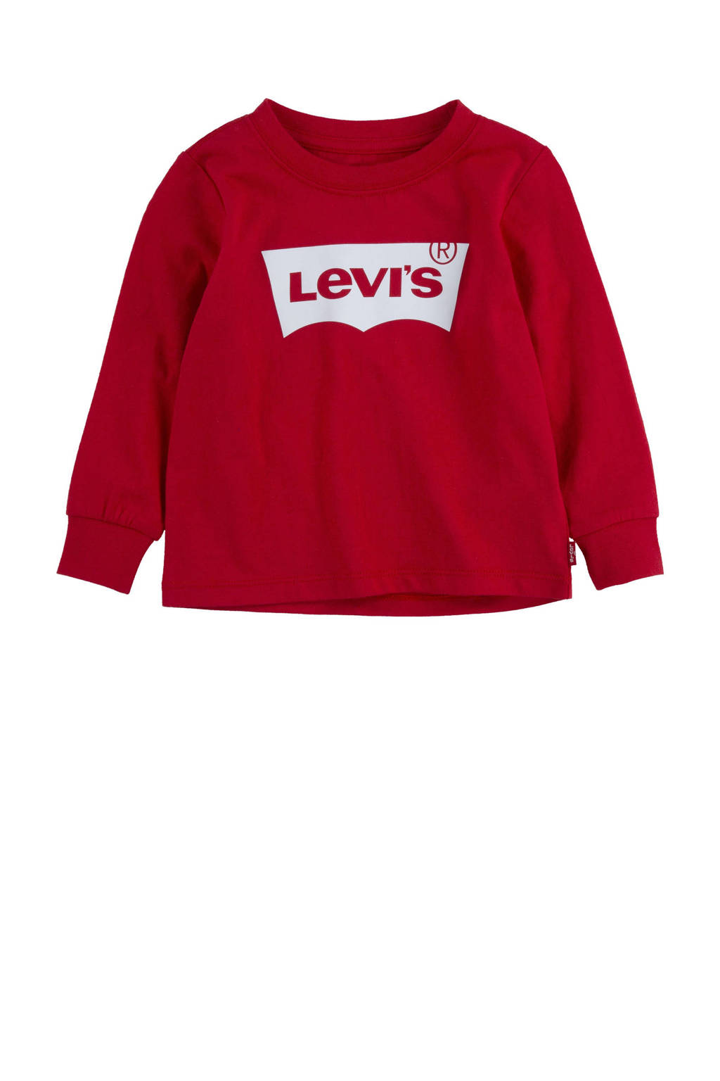 Levi's longsleeve Batwing met logo rood