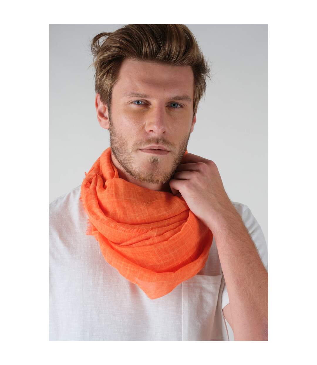 Echarpe fine uni  Orange