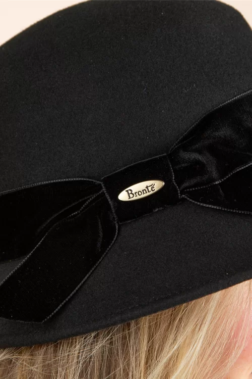 Bronté Elsie Cloche hoed in zwart