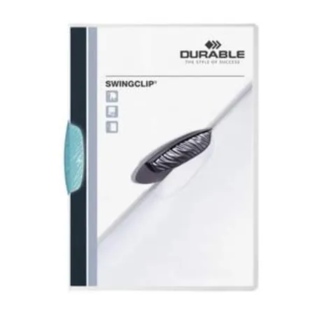Durable Klemm-Mappe SWINGCLIP®, mittelblau transluzent