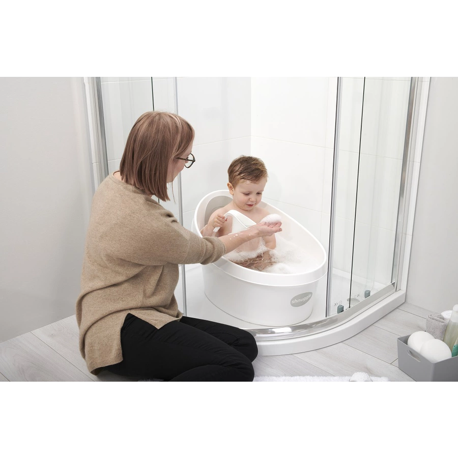 shnuggle® Kleinkindbadewanne weiß  hellgrau