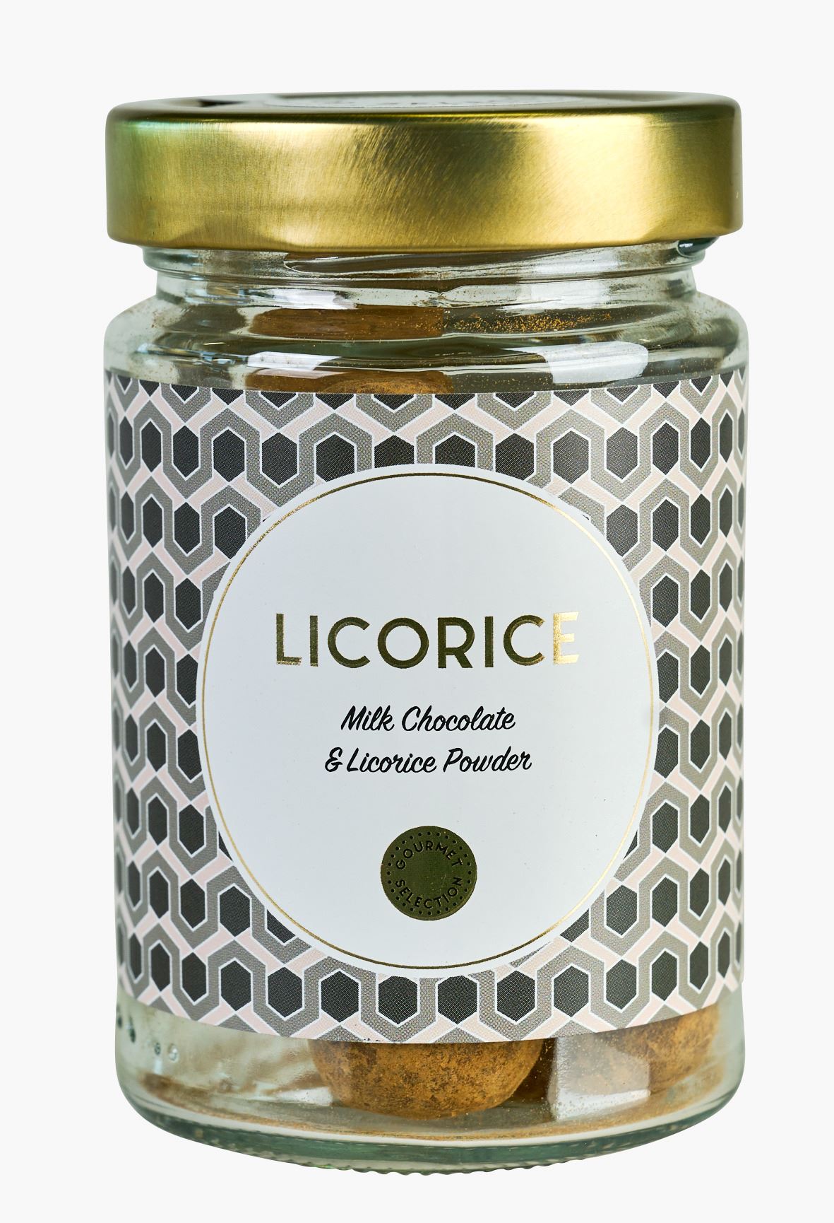 M/sjokolade og lakrispulver brun - 170 g