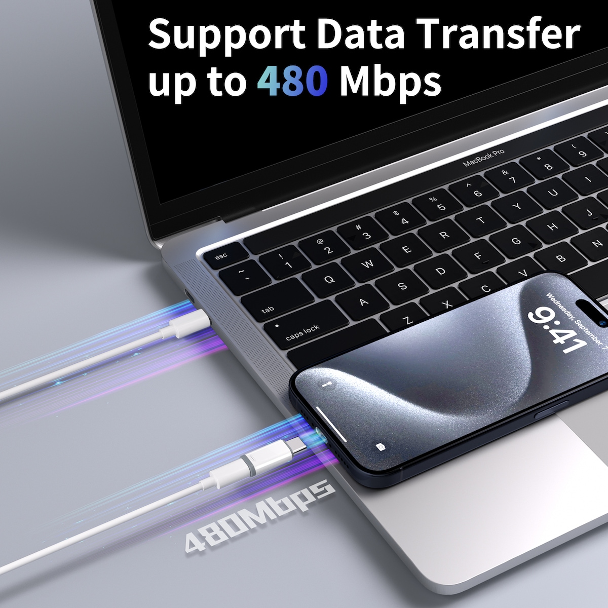 Adapter, lightning (hun) til USB-C (hann)