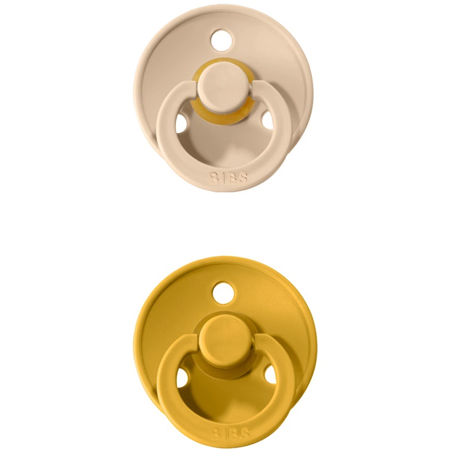 BIBS® Schnuller Colour Mustard  Vanilla 0-6 Monate, 2 Stk.