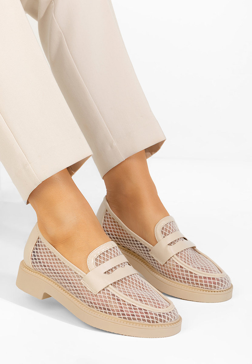Mocassins femme beige Cristtela