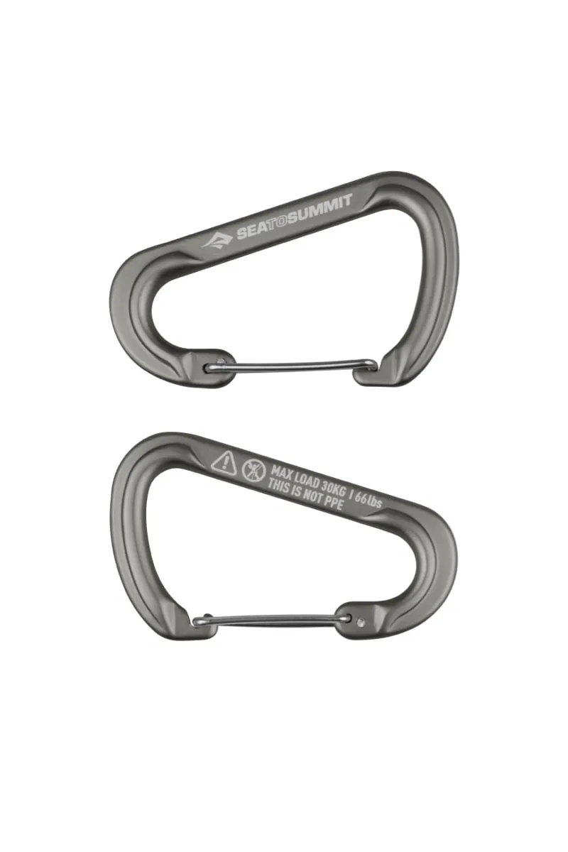 Sea To Summit Large Accessory Carabiner 2-Pack Titanium