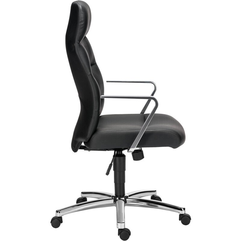Fauteuil de bureau Altena cuir - avec accoudoirs, appui-tête - Mécanisme Synchrone - Pied Chrome