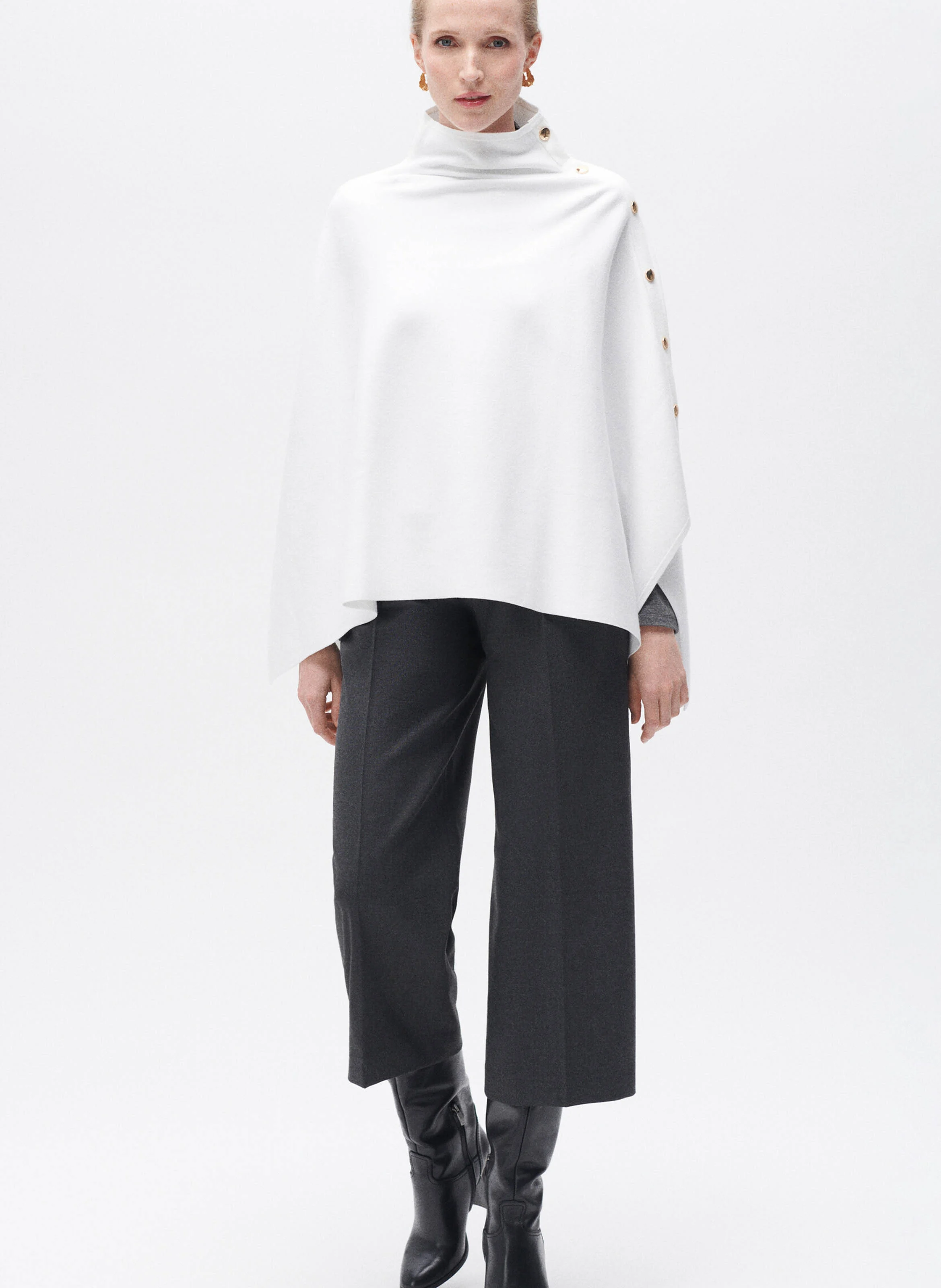 HELVIRA - Poncho col montant | Beige