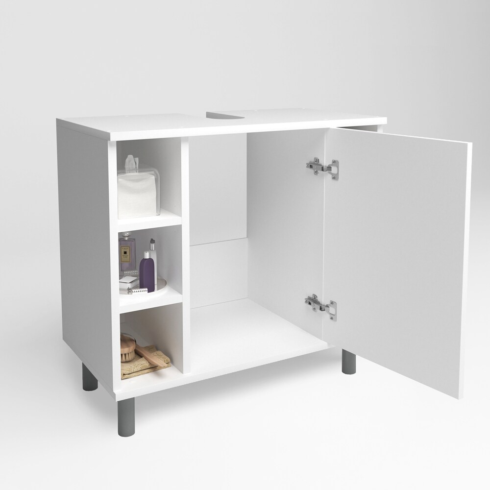 VICCO Waschbeckenunterschrank FYNN Weiß - Badmöbel Badschrank Unterschrank