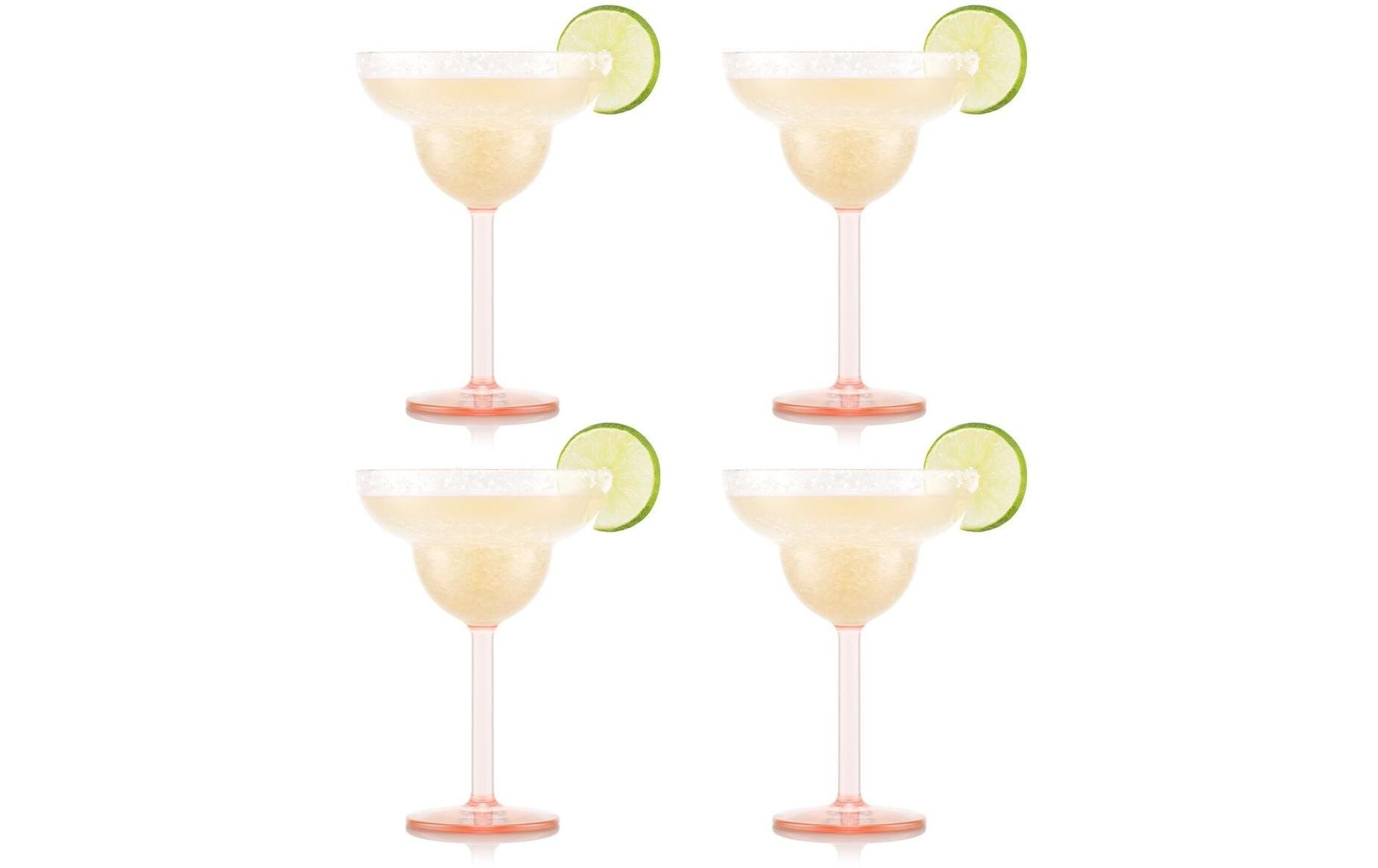 Outdoor-Martiniglas Oktett 250 ml, Rosa, 4 StückMargaritagläser Set für Unterwegs