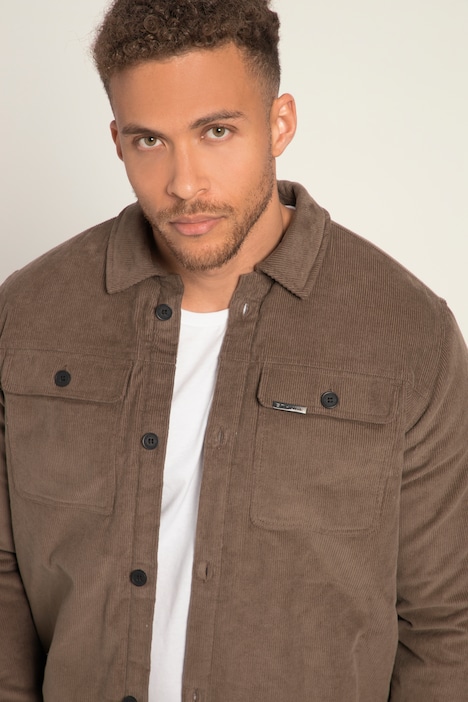 STHUGE Overshirt, Cord, Langarm, Kentkragen, gefüttert, bis 8 XL