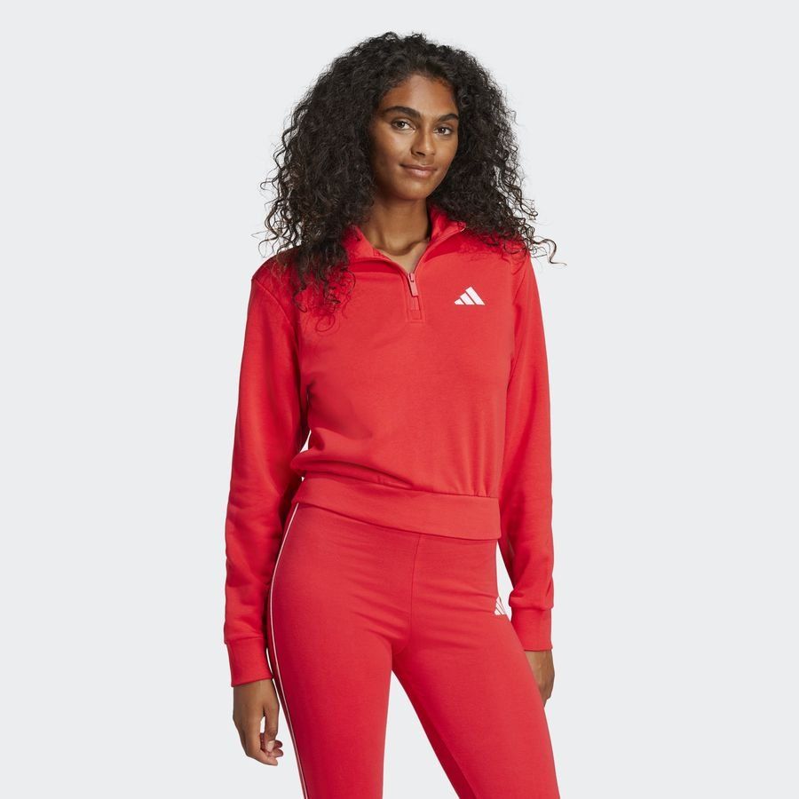 Adidas Veste de survêtement courte molleton à quart de zip Essentials Color Pop