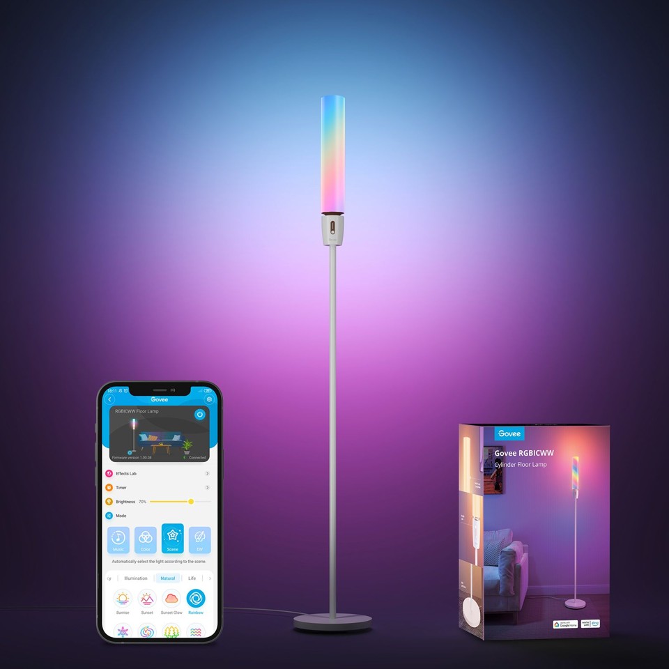 Govee - RGBICWW Cylinder Floor Lamp