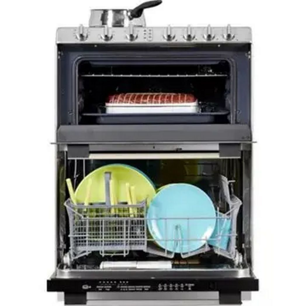 Four et lave-vaisselle combinésROSIERESTRV60NOIN/1 TRIO vitro