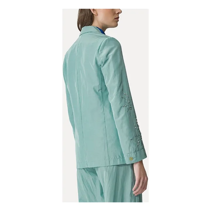 Forte Forte Veste Brodée Boxy Taffetas | Aqua