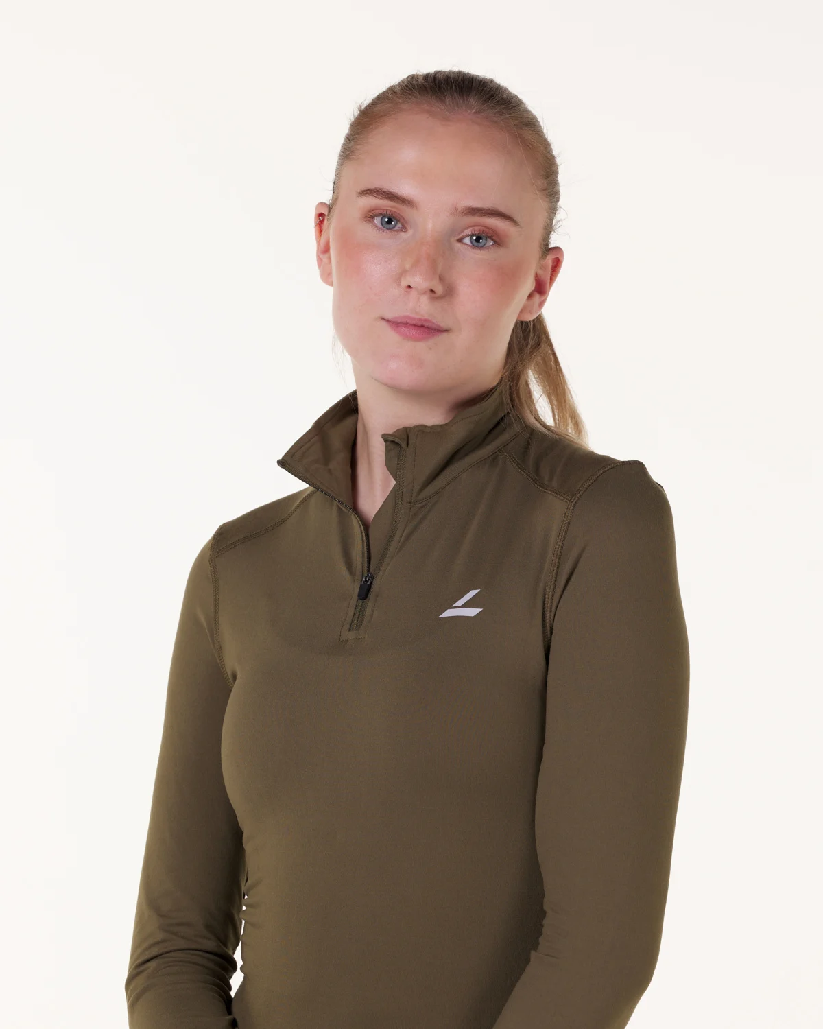 LEVITY Essential 1\4 Zip Sweater Green Burnt