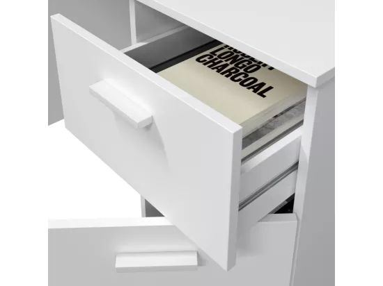 Bureau en aggloméré blanc 73x108x50cm