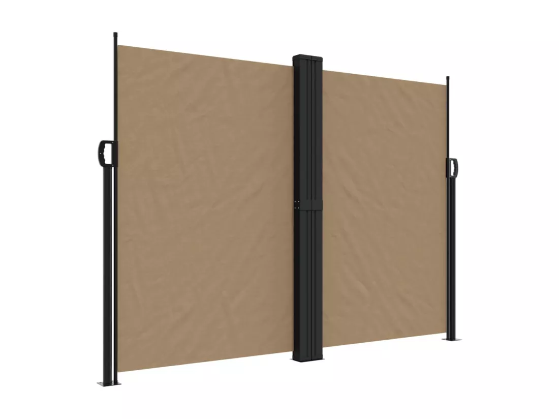Auvent latéral rétractable taupe 180x1000 cm