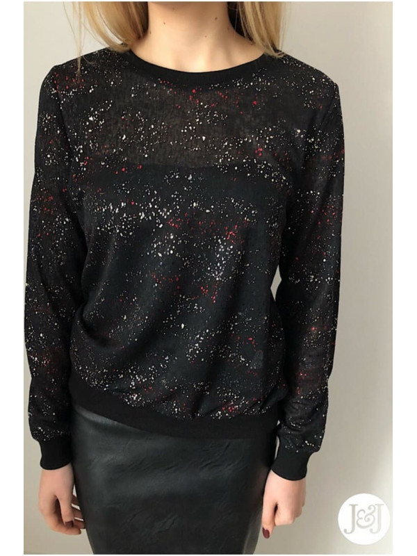 Top noir Paillettes Apia