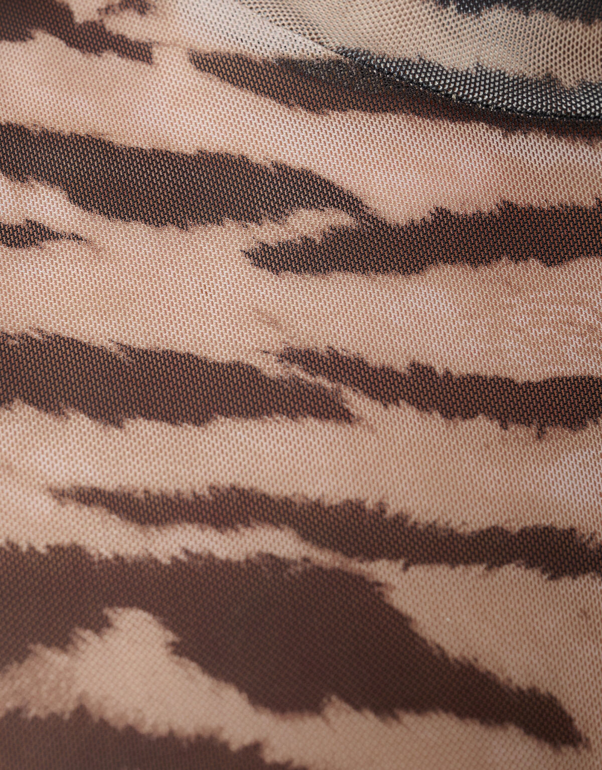 Mesh Tiger Top Lichtbruin
