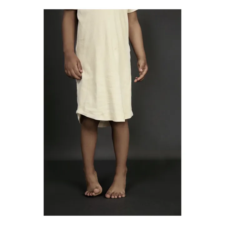 Gray Label Chemise de Nuit Basique Coton Bio | Blanc cassé