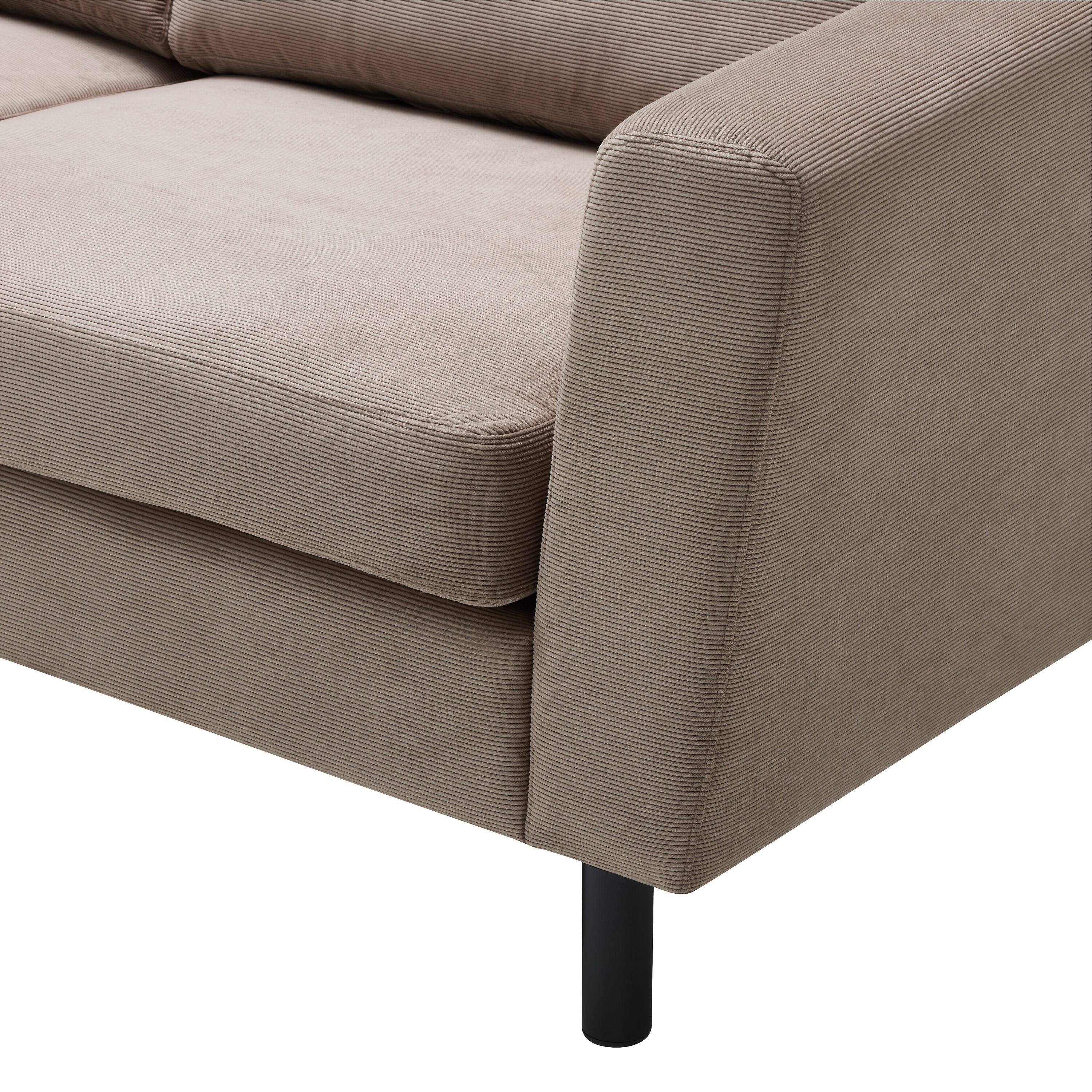 DIENER Ecksofa - Taupe / B: 235.0 cm x T: 156.0 cm x H: 81.0 cm