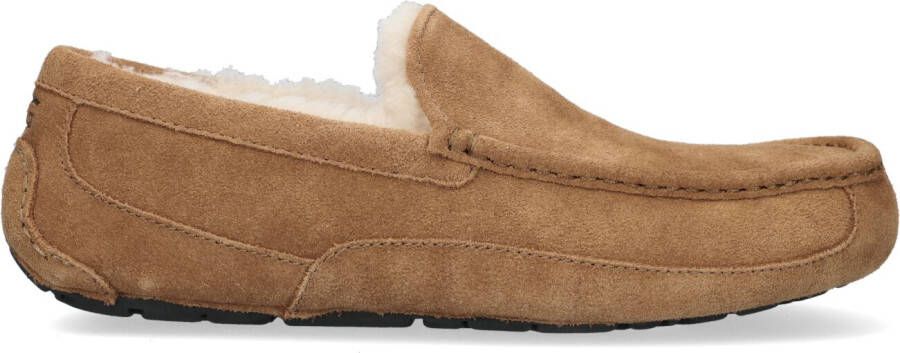 UGG Pantoffels Heren Ascot Maat: 42 Materiaal: Suède Kleur: Cognac