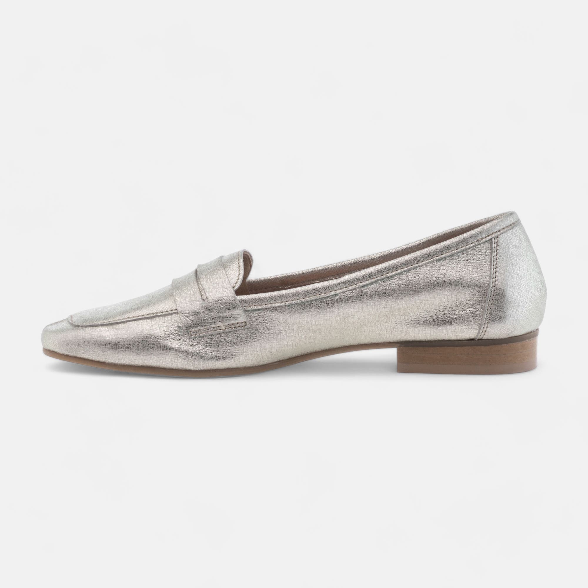Mocassins Femme en cuir or