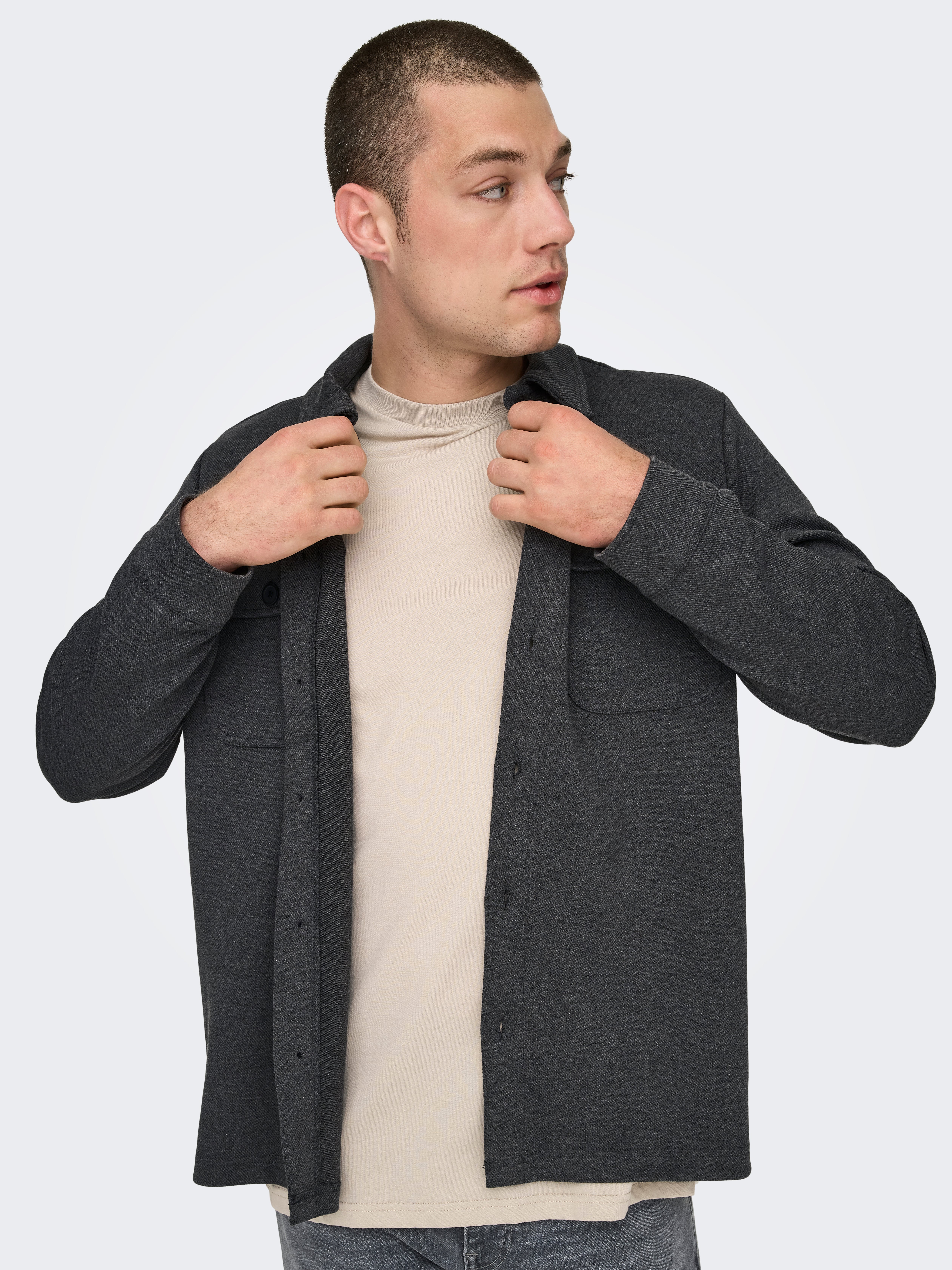 ONSNEWKODYL Hemd Dark Grey Melange
