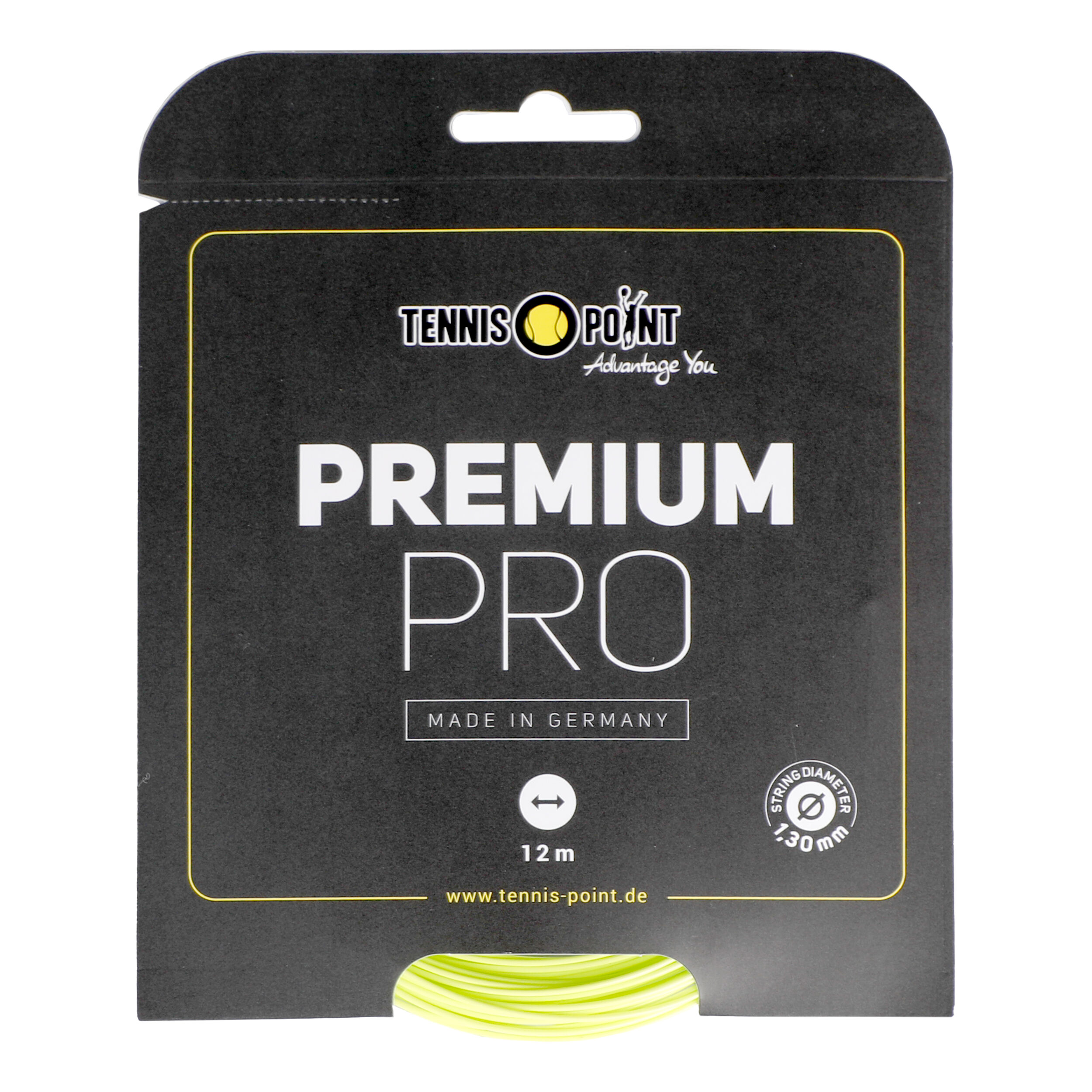 Tennis-Point Premium Pro Cordage En Garniture 12m - Jaune Lemon