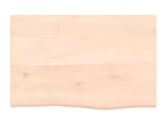 Étagère de vasque murale acier et bois de chêne massif