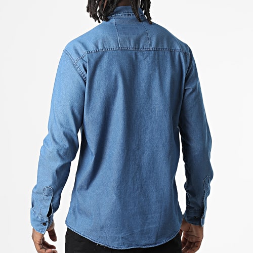 Chemise Jean Manches Longues W-323 Bleu Denim