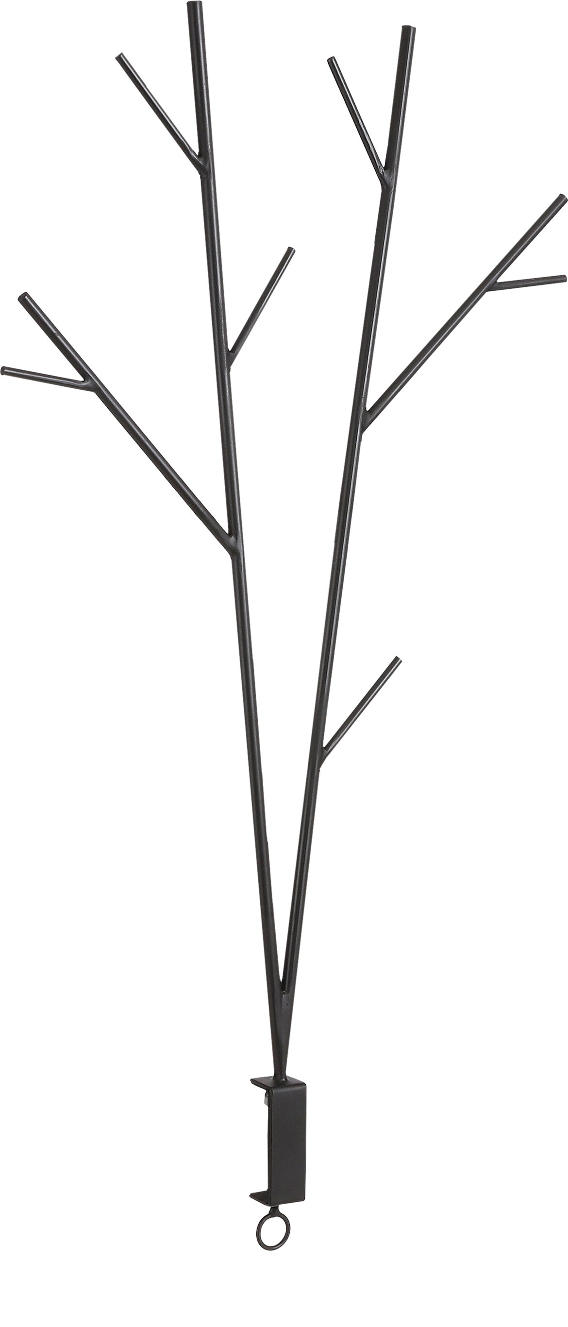 House of Seasons kerst ornament tafelklem boom zwart 52 x 3,5 x 97 cm