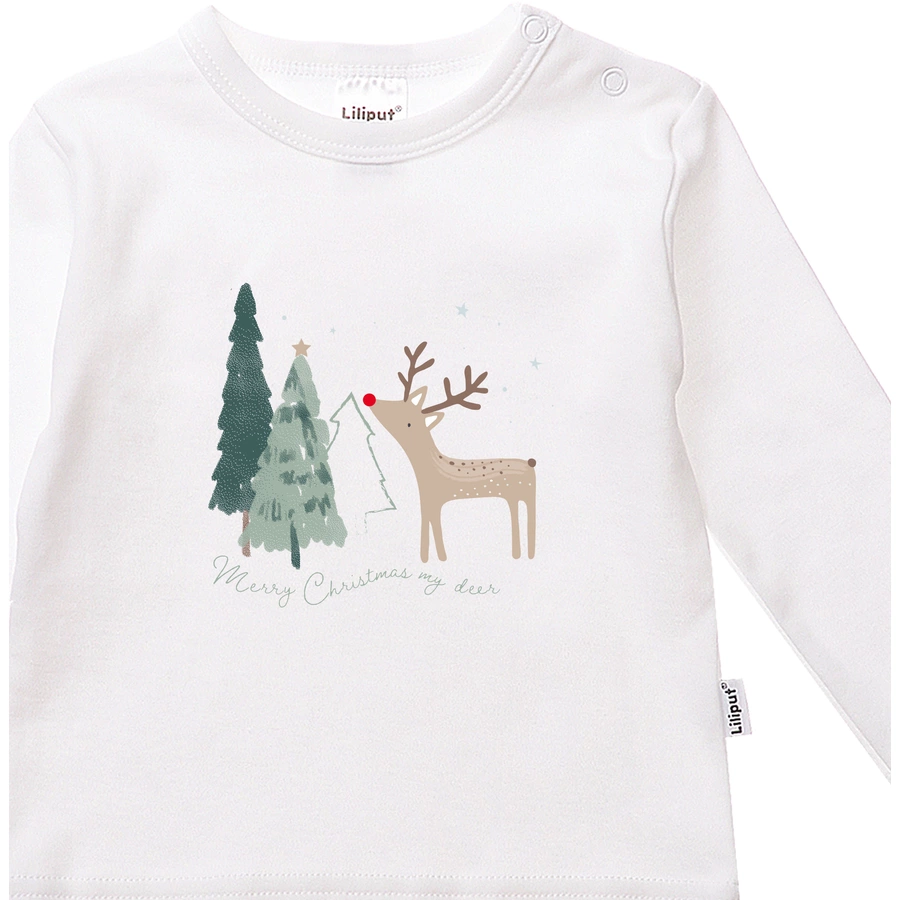 Liliput Langarmshirt Merry Christmas weiss