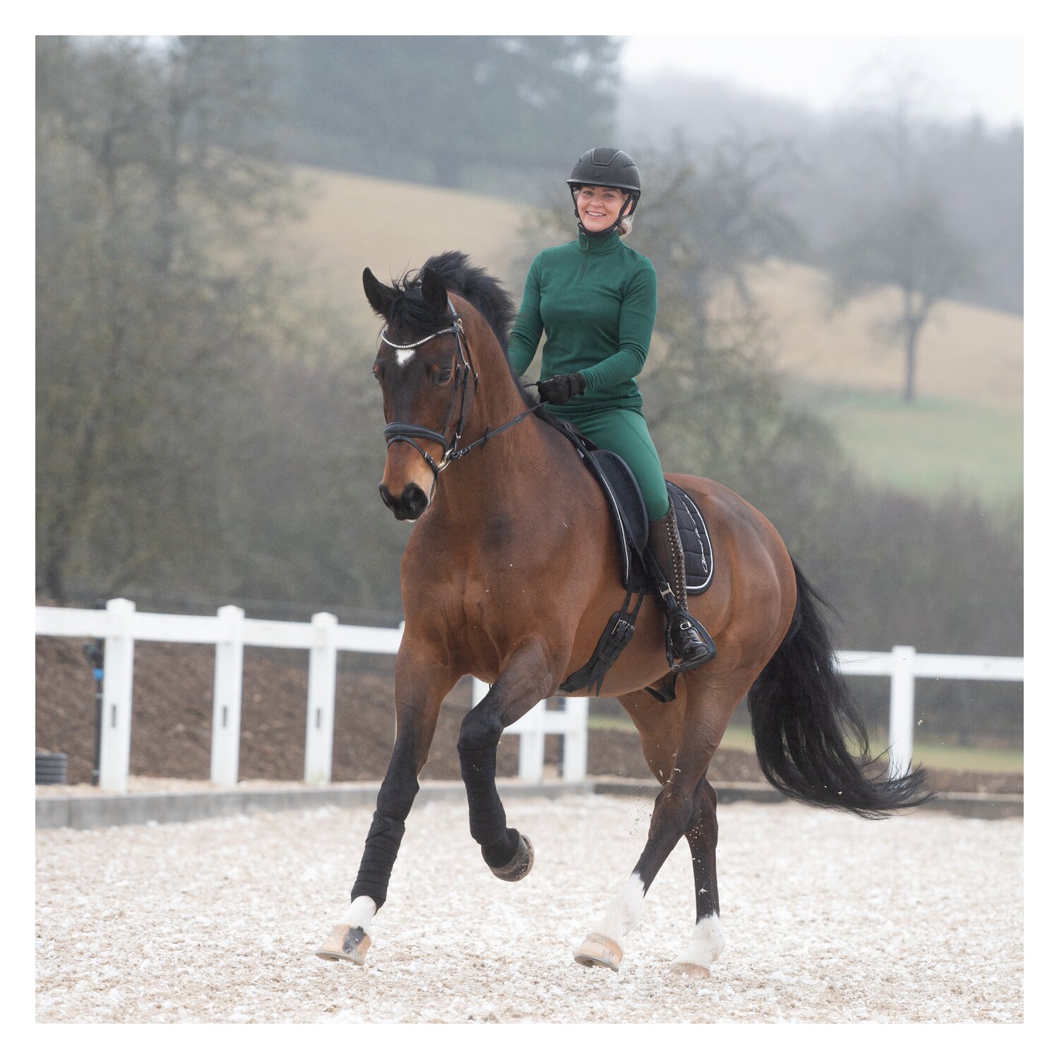Cheval de Luxe Thermo-Reitleggings  - deep emerald