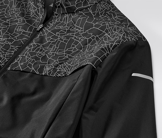 Windprotection-Laufjacke, schwarz