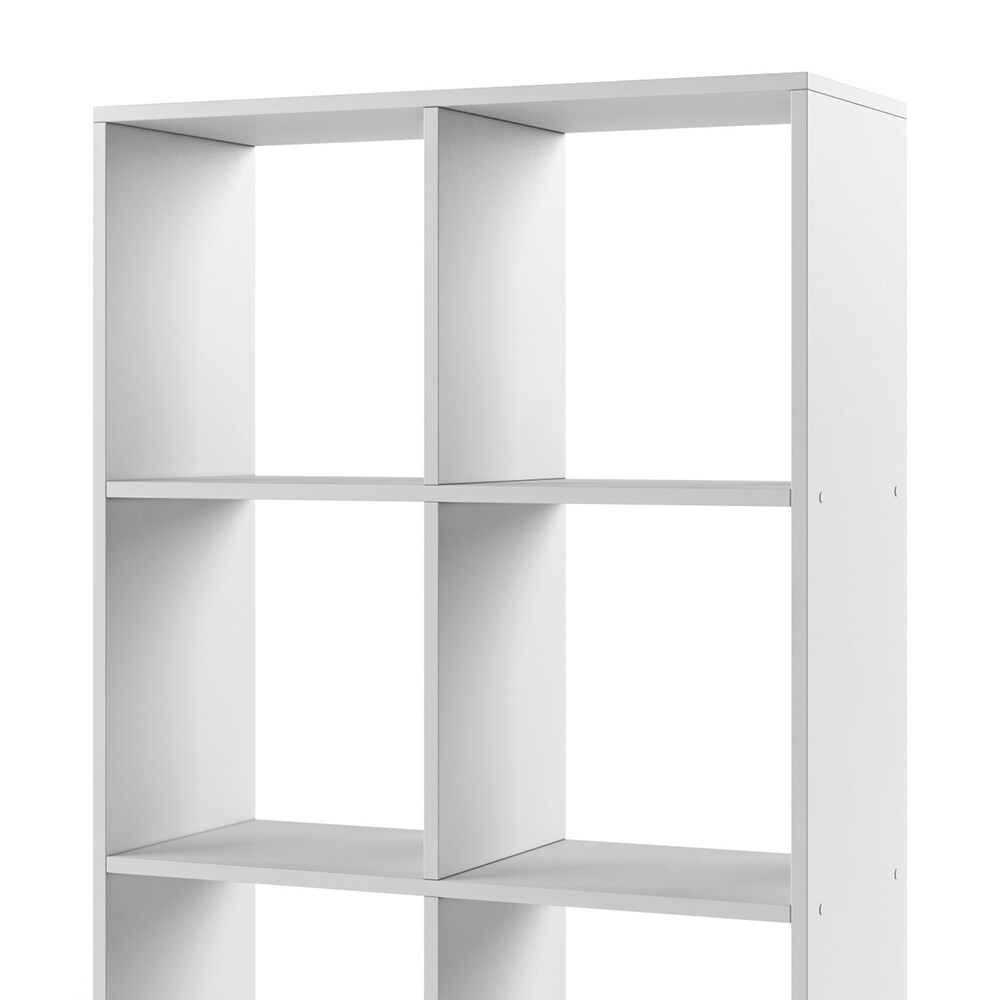 VICCO Raumteiler SCUTUM 8 Fächer Weiß - Regal Bücherregal Raumteiler Standregal Büroregal