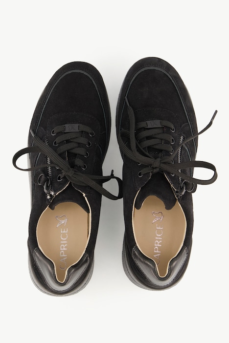 Caprice Leder-Sneaker, Zipper, Veloursleder, Weite H